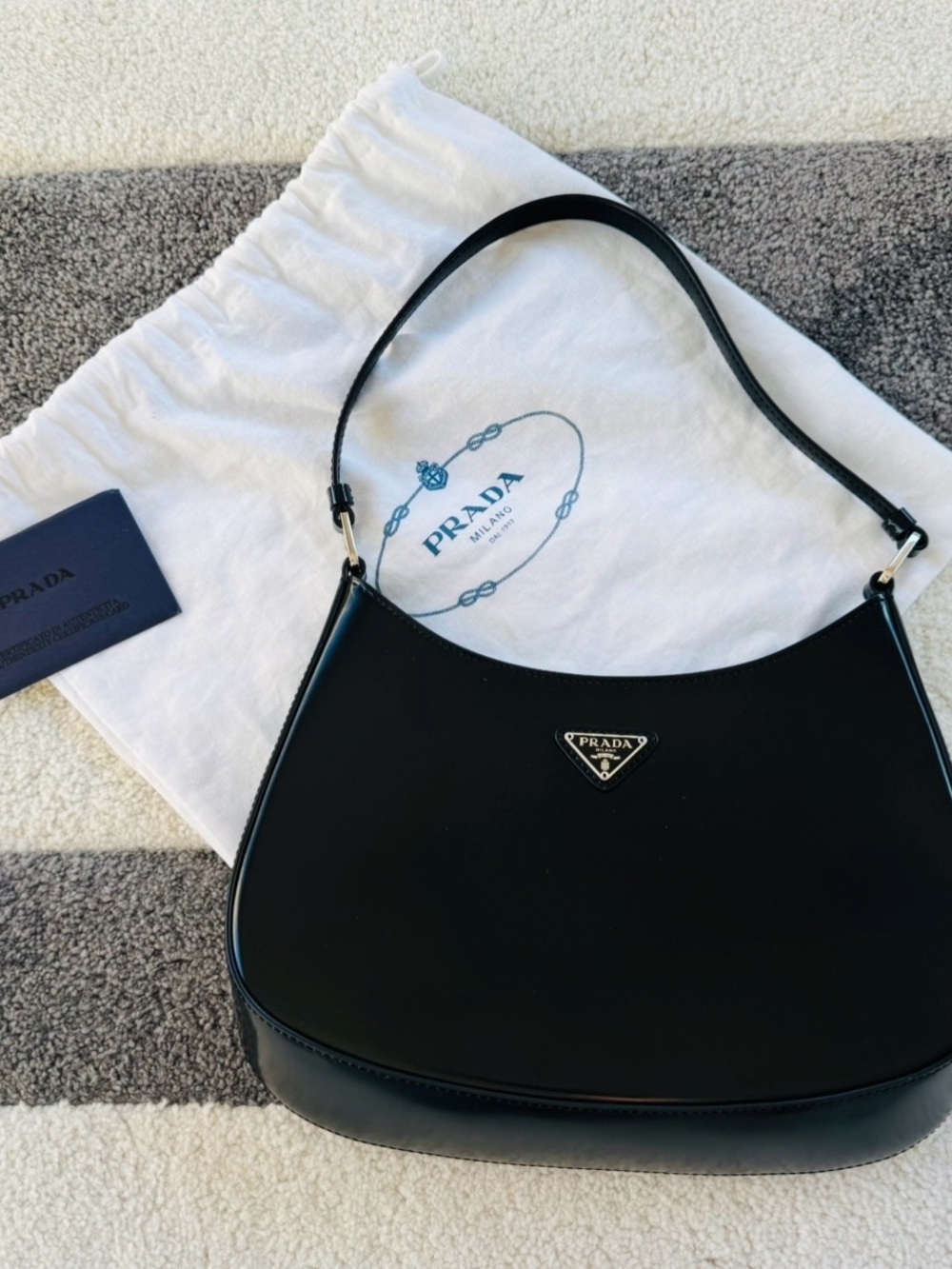 Prada Cleo Brushed Leather Shoulder Bag - Picture 6 of 14